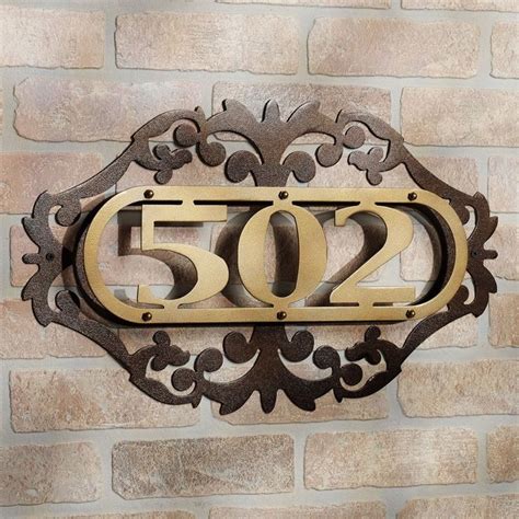 metal house number plate|house number plates for outside.